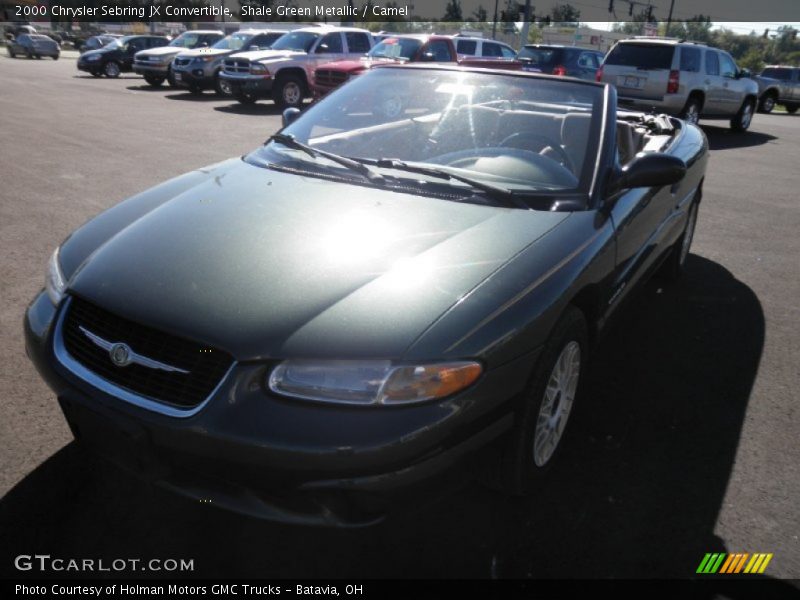 Shale Green Metallic / Camel 2000 Chrysler Sebring JX Convertible