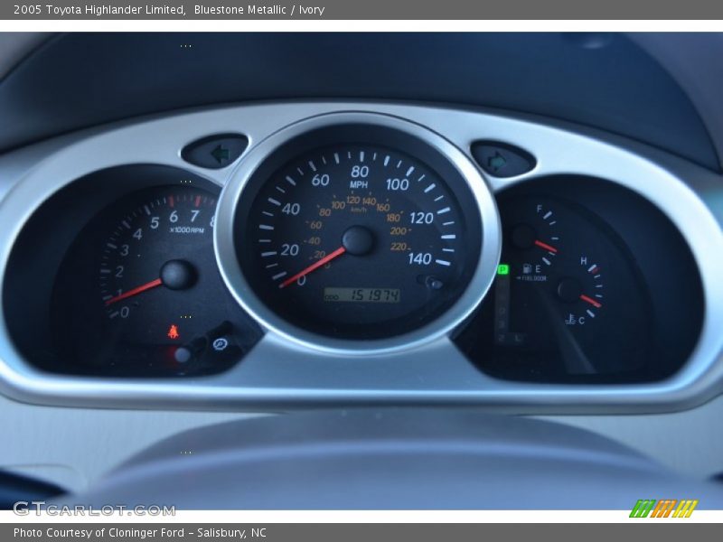 Bluestone Metallic / Ivory 2005 Toyota Highlander Limited