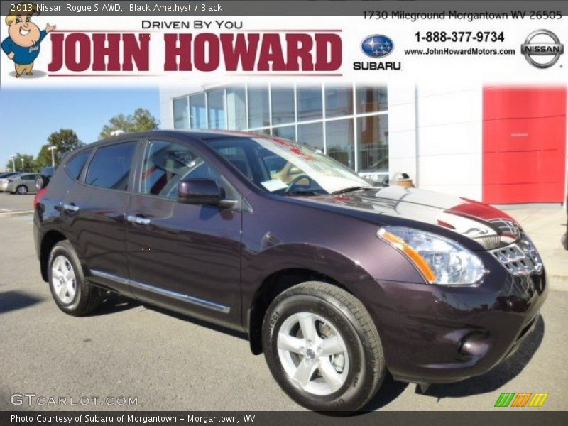 Black Amethyst / Black 2013 Nissan Rogue S AWD