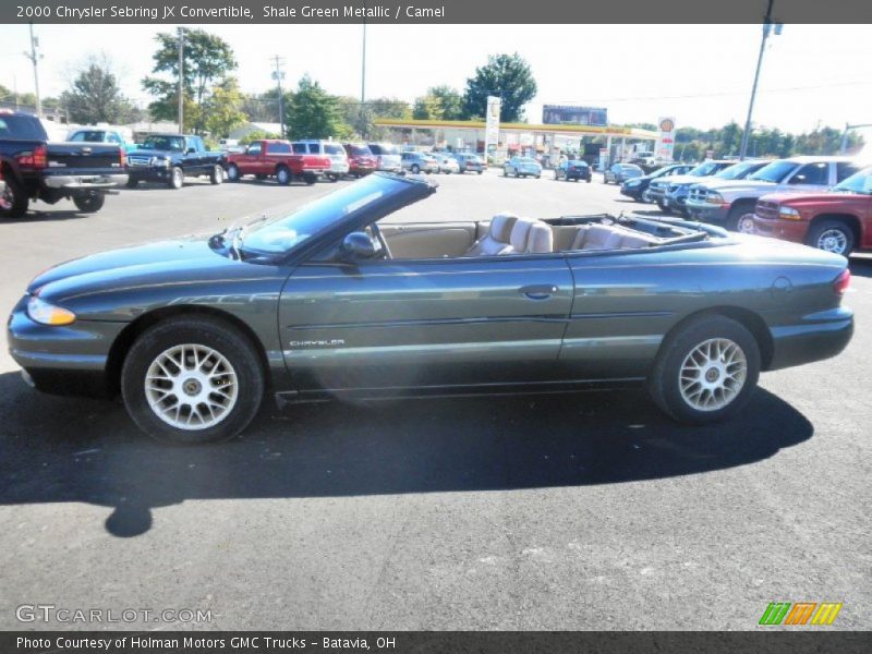 Shale Green Metallic / Camel 2000 Chrysler Sebring JX Convertible