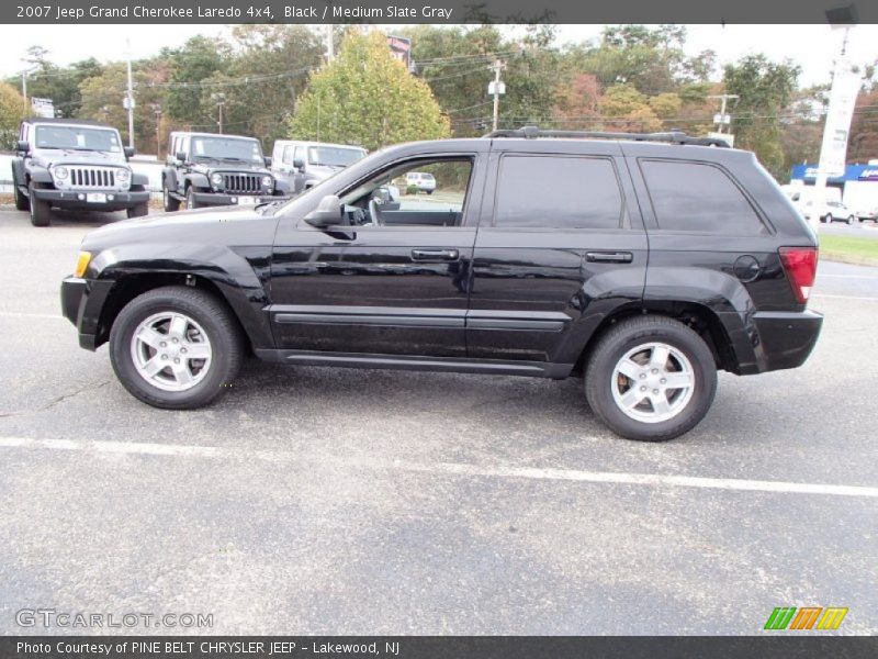 Black / Medium Slate Gray 2007 Jeep Grand Cherokee Laredo 4x4