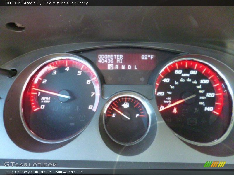 Gold Mist Metallic / Ebony 2010 GMC Acadia SL