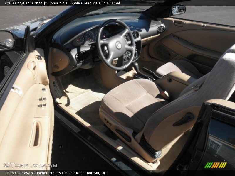 Shale Green Metallic / Camel 2000 Chrysler Sebring JX Convertible