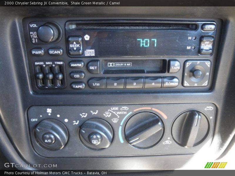 Shale Green Metallic / Camel 2000 Chrysler Sebring JX Convertible