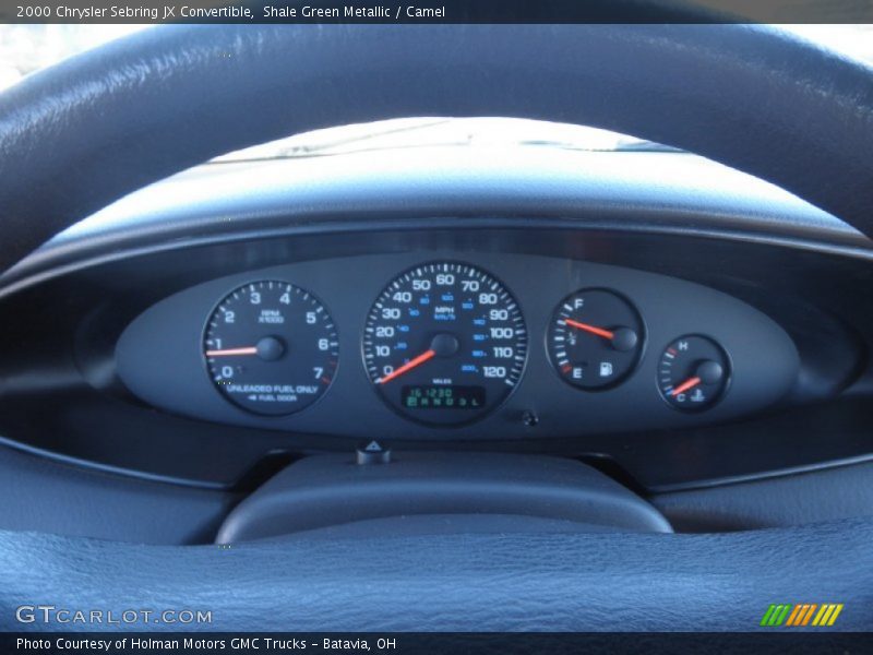 Shale Green Metallic / Camel 2000 Chrysler Sebring JX Convertible