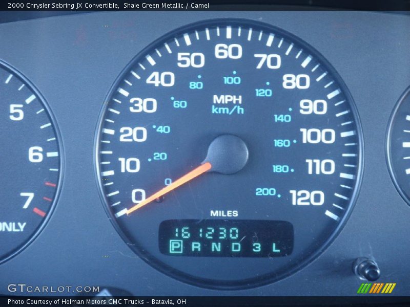 Shale Green Metallic / Camel 2000 Chrysler Sebring JX Convertible