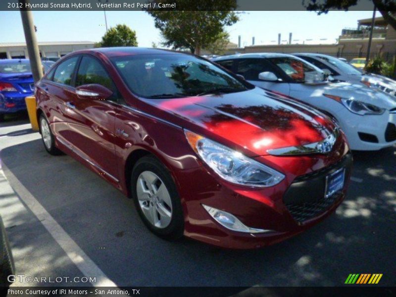 Venetian Red Pearl / Camel 2012 Hyundai Sonata Hybrid