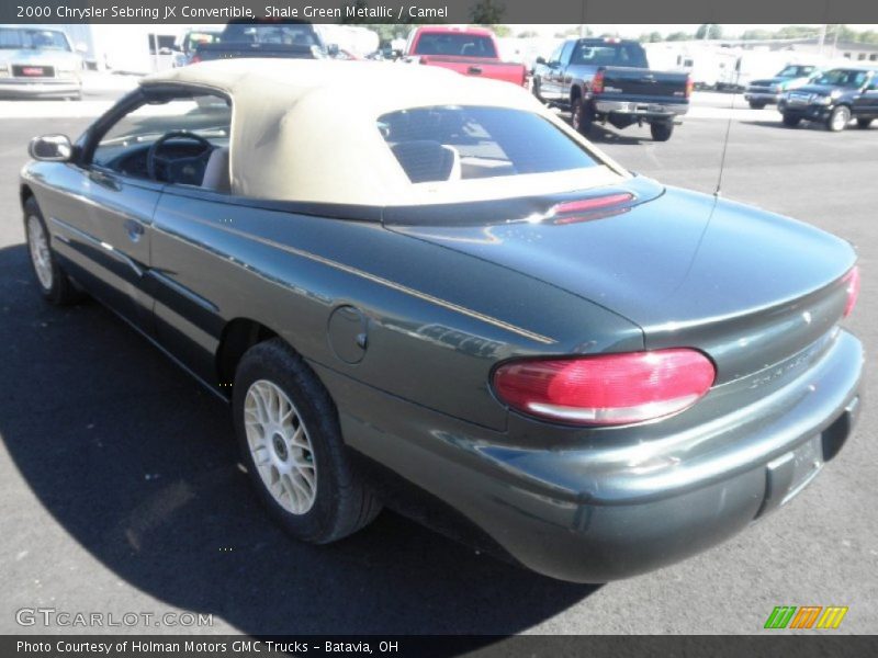 Shale Green Metallic / Camel 2000 Chrysler Sebring JX Convertible