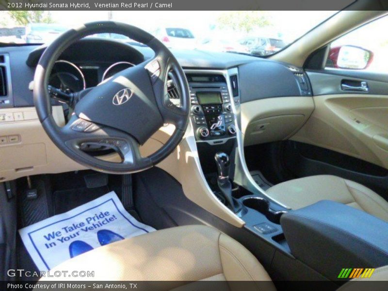 Venetian Red Pearl / Camel 2012 Hyundai Sonata Hybrid
