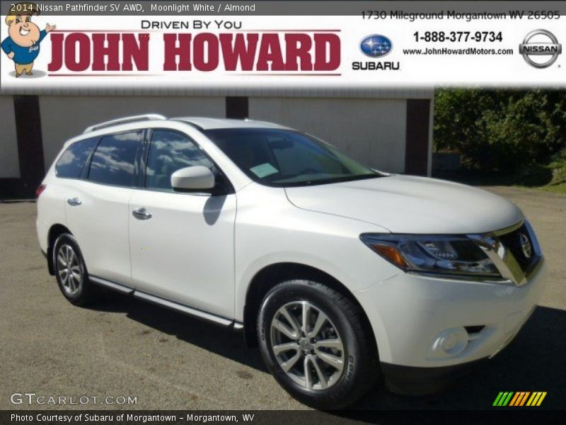 Moonlight White / Almond 2014 Nissan Pathfinder SV AWD