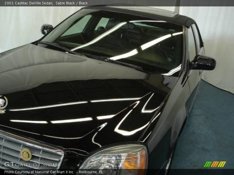 Sable Black / Black 2001 Cadillac DeVille Sedan