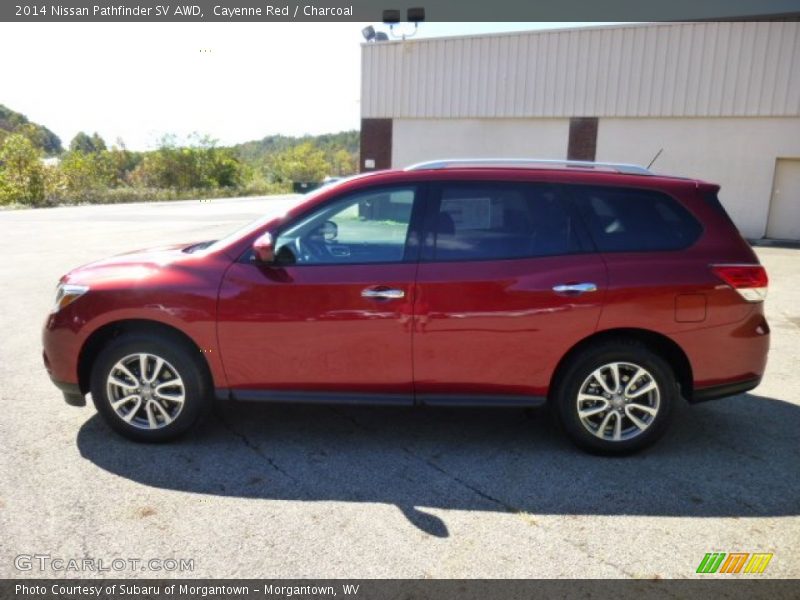 Cayenne Red / Charcoal 2014 Nissan Pathfinder SV AWD