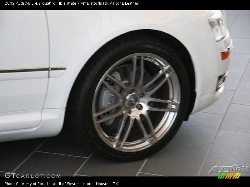 Ibis White / Amaretto/Black Valcona Leather 2009 Audi A8 L 4.2 quattro