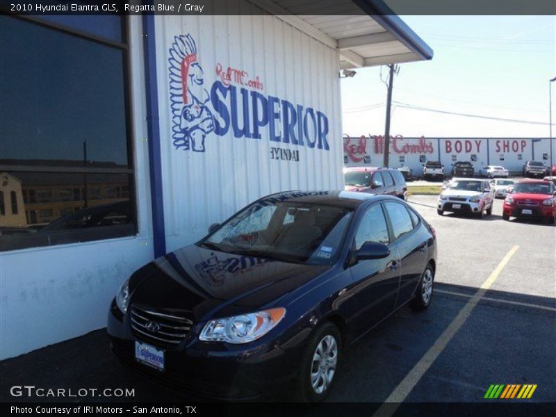 Regatta Blue / Gray 2010 Hyundai Elantra GLS