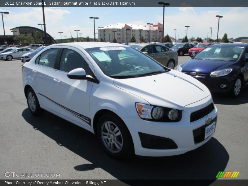 Summit White / Jet Black/Dark Titanium 2012 Chevrolet Sonic LT Sedan