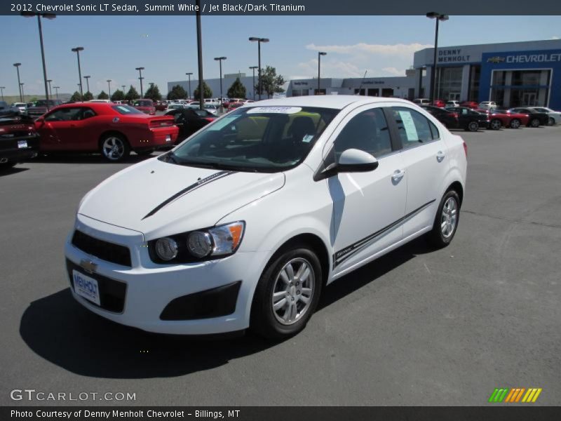 Summit White / Jet Black/Dark Titanium 2012 Chevrolet Sonic LT Sedan