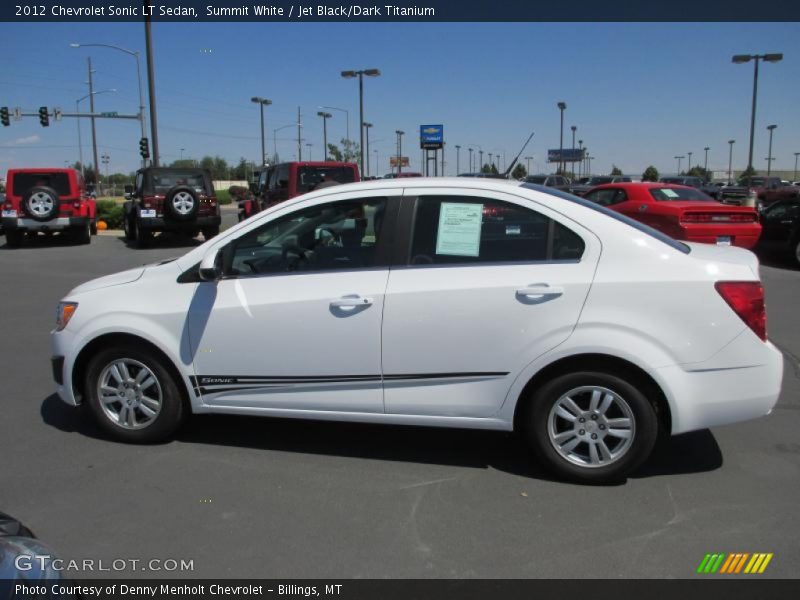 Summit White / Jet Black/Dark Titanium 2012 Chevrolet Sonic LT Sedan