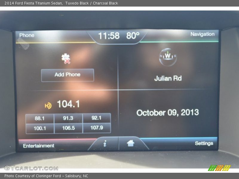 Tuxedo Black / Charcoal Black 2014 Ford Fiesta Titanium Sedan