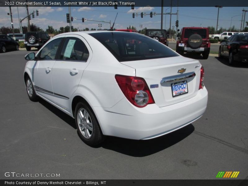 Summit White / Jet Black/Dark Titanium 2012 Chevrolet Sonic LT Sedan