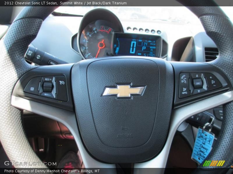 Summit White / Jet Black/Dark Titanium 2012 Chevrolet Sonic LT Sedan