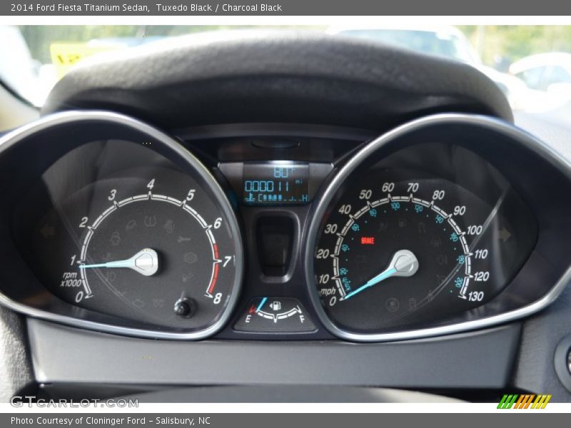 Tuxedo Black / Charcoal Black 2014 Ford Fiesta Titanium Sedan