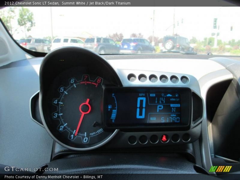 Summit White / Jet Black/Dark Titanium 2012 Chevrolet Sonic LT Sedan