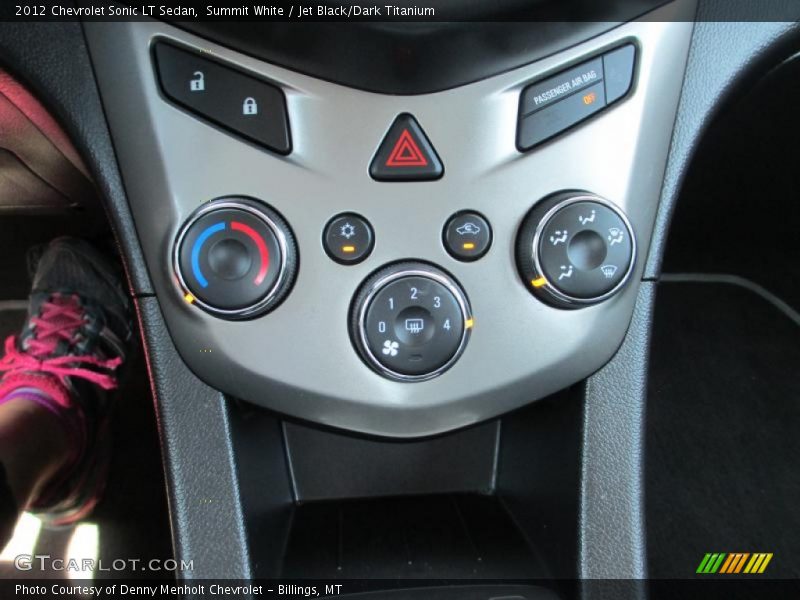 Summit White / Jet Black/Dark Titanium 2012 Chevrolet Sonic LT Sedan