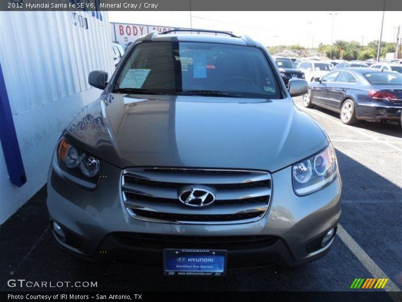 Mineral Gray / Gray 2012 Hyundai Santa Fe SE V6