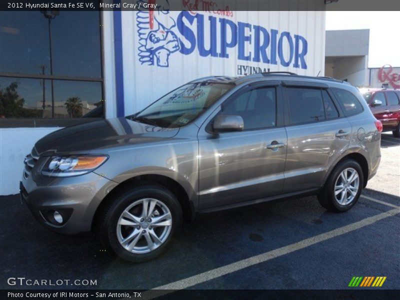 Mineral Gray / Gray 2012 Hyundai Santa Fe SE V6