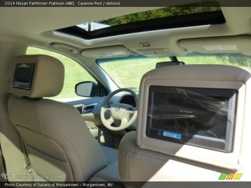 Cayenne Red / Almond 2014 Nissan Pathfinder Platinum AWD