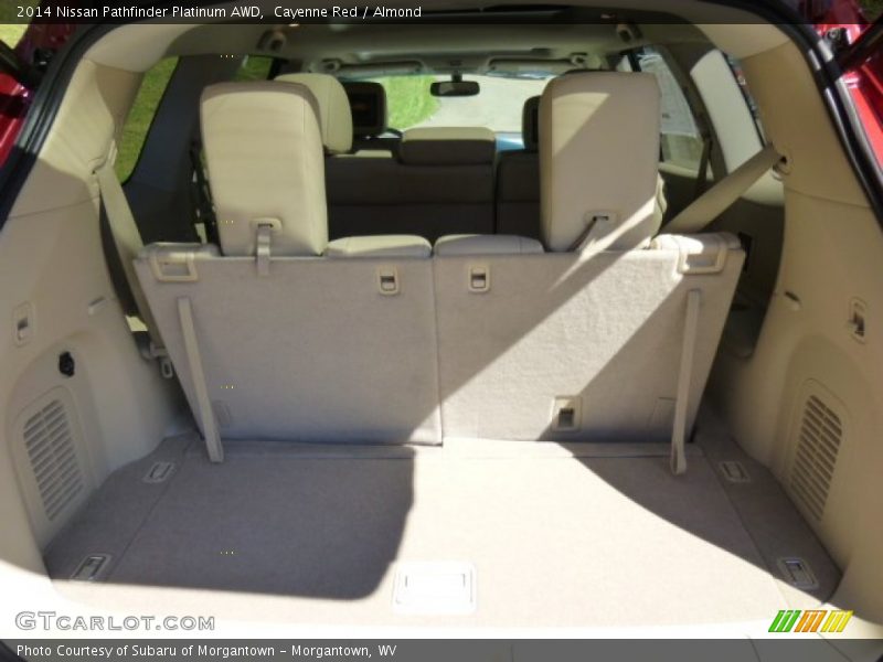 Cayenne Red / Almond 2014 Nissan Pathfinder Platinum AWD