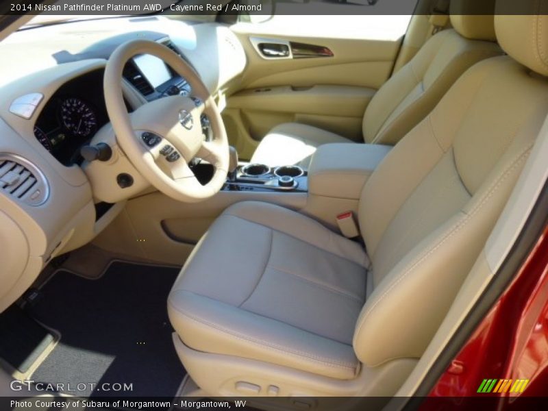 Cayenne Red / Almond 2014 Nissan Pathfinder Platinum AWD