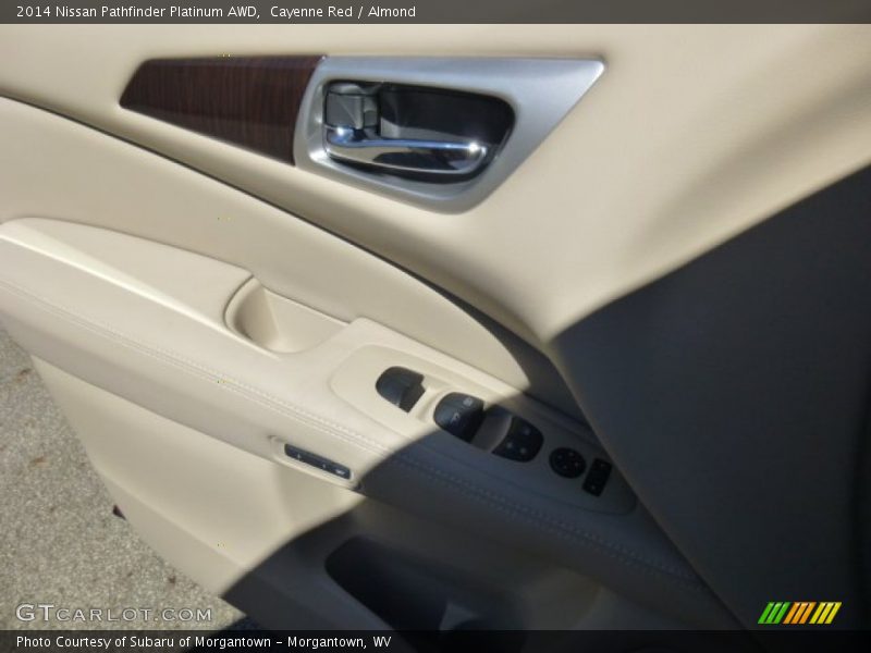 Cayenne Red / Almond 2014 Nissan Pathfinder Platinum AWD