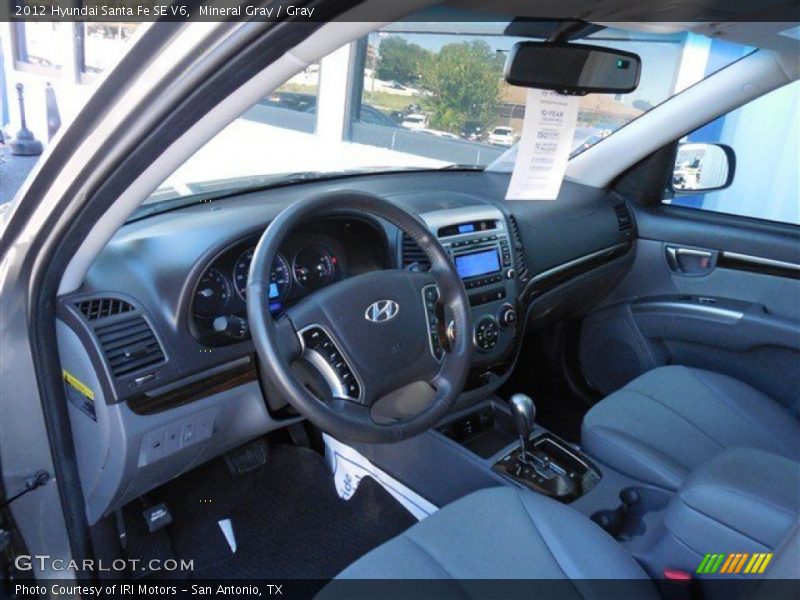 Mineral Gray / Gray 2012 Hyundai Santa Fe SE V6