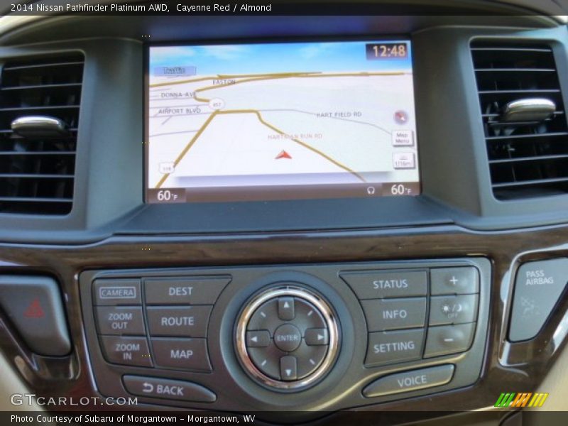 Cayenne Red / Almond 2014 Nissan Pathfinder Platinum AWD