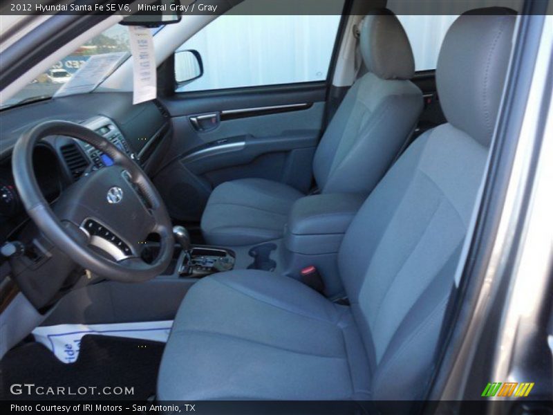 Mineral Gray / Gray 2012 Hyundai Santa Fe SE V6
