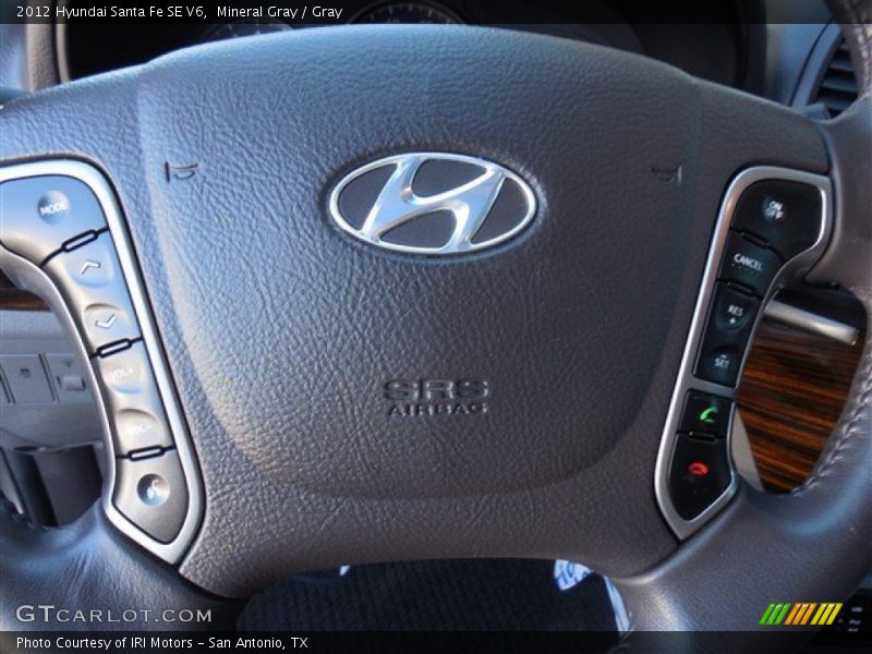 Mineral Gray / Gray 2012 Hyundai Santa Fe SE V6