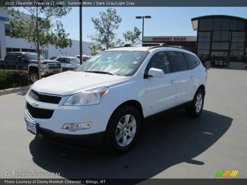 Summit White / Dark Gray/Light Gray 2010 Chevrolet Traverse LT AWD