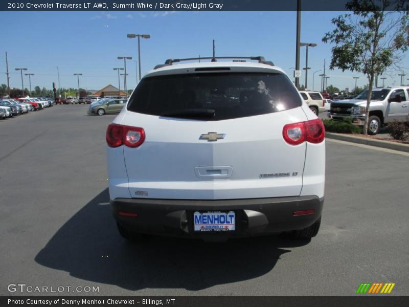 Summit White / Dark Gray/Light Gray 2010 Chevrolet Traverse LT AWD