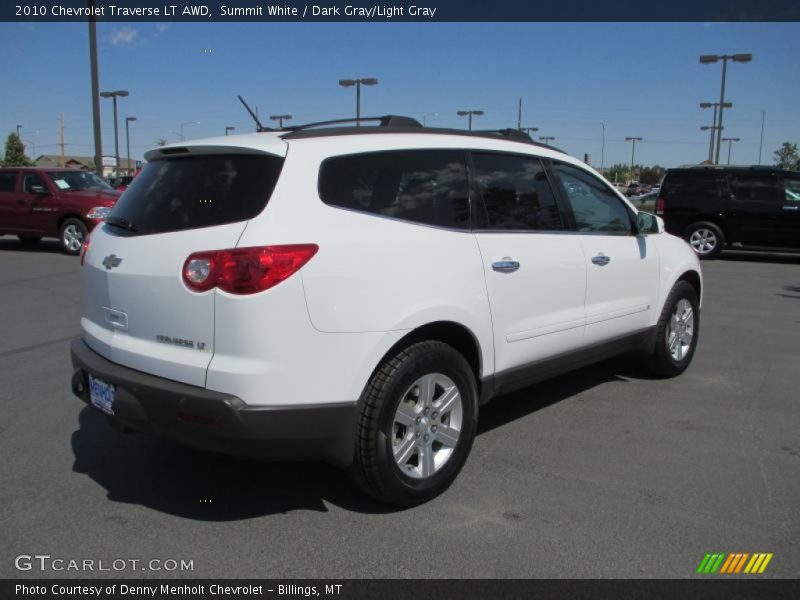 Summit White / Dark Gray/Light Gray 2010 Chevrolet Traverse LT AWD