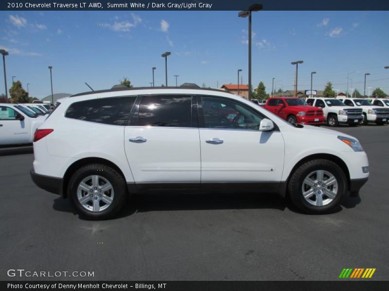 Summit White / Dark Gray/Light Gray 2010 Chevrolet Traverse LT AWD