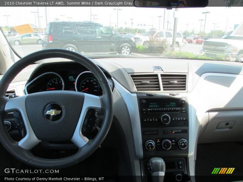Summit White / Dark Gray/Light Gray 2010 Chevrolet Traverse LT AWD