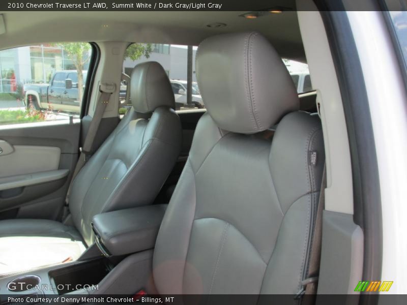 Summit White / Dark Gray/Light Gray 2010 Chevrolet Traverse LT AWD