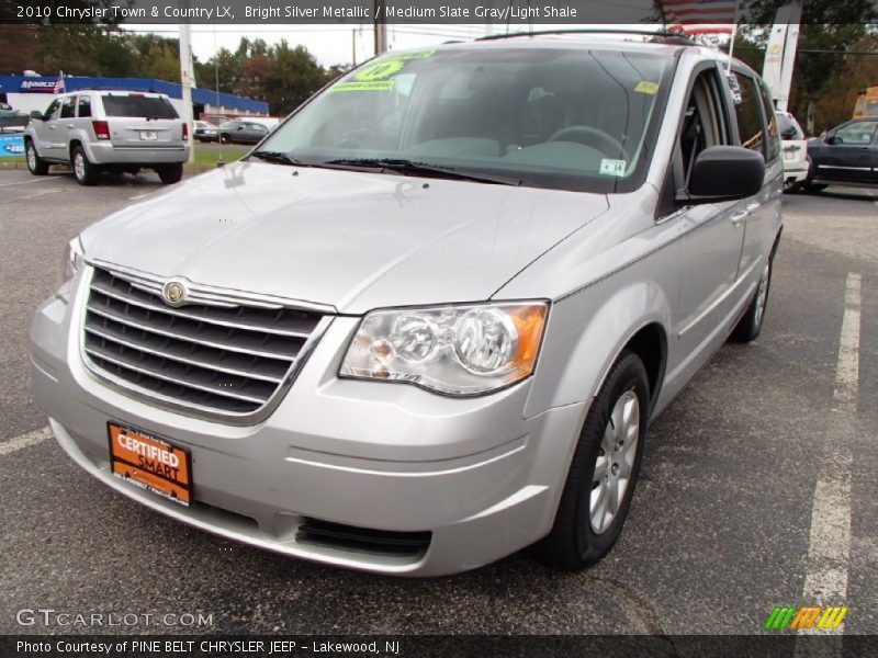 Bright Silver Metallic / Medium Slate Gray/Light Shale 2010 Chrysler Town & Country LX