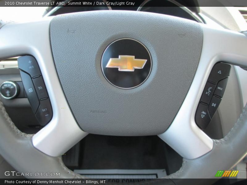 Summit White / Dark Gray/Light Gray 2010 Chevrolet Traverse LT AWD