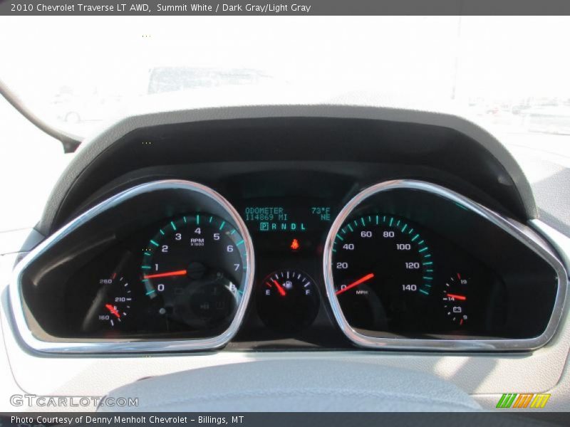 Summit White / Dark Gray/Light Gray 2010 Chevrolet Traverse LT AWD