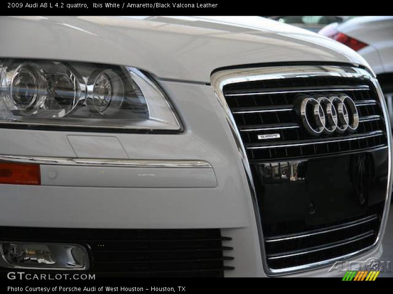 Ibis White / Amaretto/Black Valcona Leather 2009 Audi A8 L 4.2 quattro