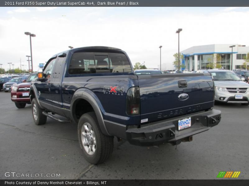 Dark Blue Pearl / Black 2011 Ford F350 Super Duty Lariat SuperCab 4x4