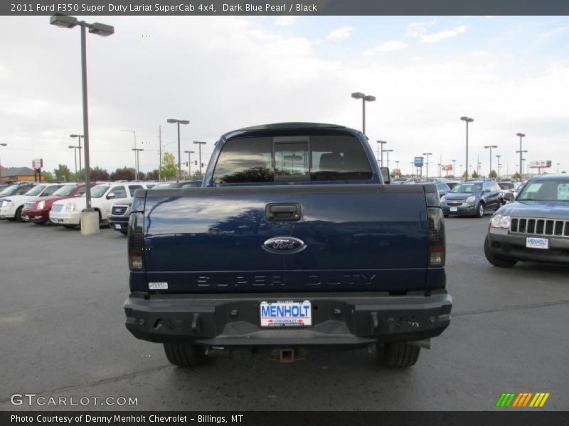 Dark Blue Pearl / Black 2011 Ford F350 Super Duty Lariat SuperCab 4x4