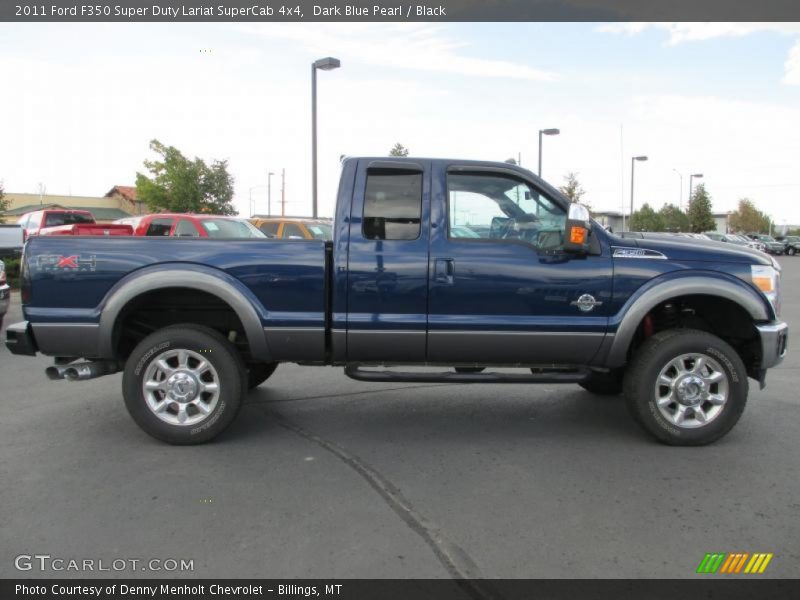 Dark Blue Pearl / Black 2011 Ford F350 Super Duty Lariat SuperCab 4x4
